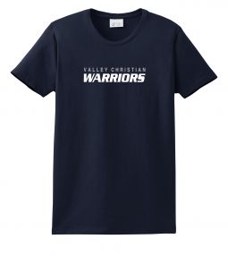 Valley Christian Warriors Short Sleeve T-Shirt, Navy